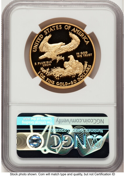 2011-W Proof Gold Eagle 1 oz John Mercanti 70 NGC