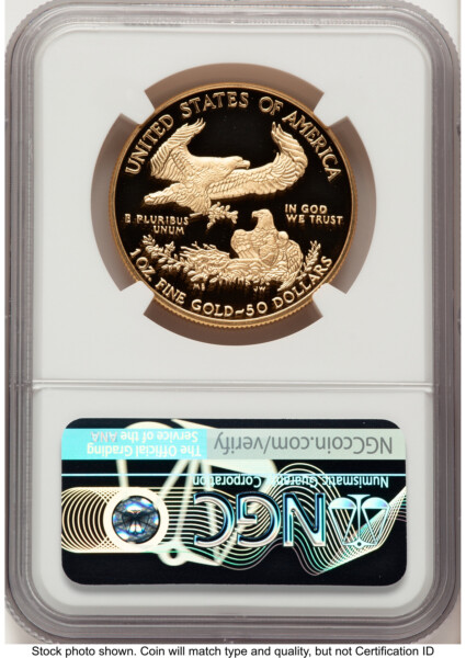2018-W Proof Gold Eagle 1 oz John Mercanti 70 NGC