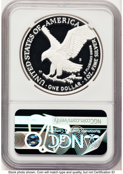 2025-S Proof Silver Eagle Privy U.S. Navy 250th Anniversary 1 oz AR Mike Castle 70 NGC