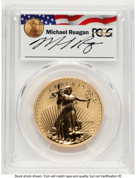 2006-W Reverse Proof Gold Eagle 1 oz Reagan Legacy Series Michael Reagan 70 PCGS