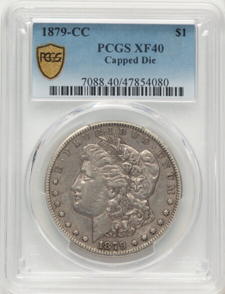 1879-CC S$1 CAPPED DIE PCGS Secure 40 PCGS