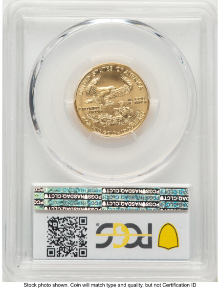 1995 Gold Eagle 1/4 oz Blue Gradient 70 PCGS