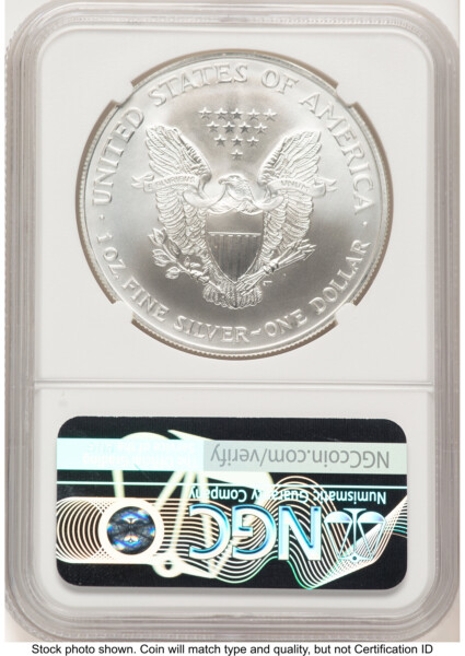 2001 Silver Eagle Brown Label 70 NGC