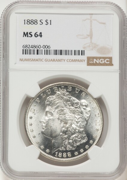 1888-S S$1 64 NGC
