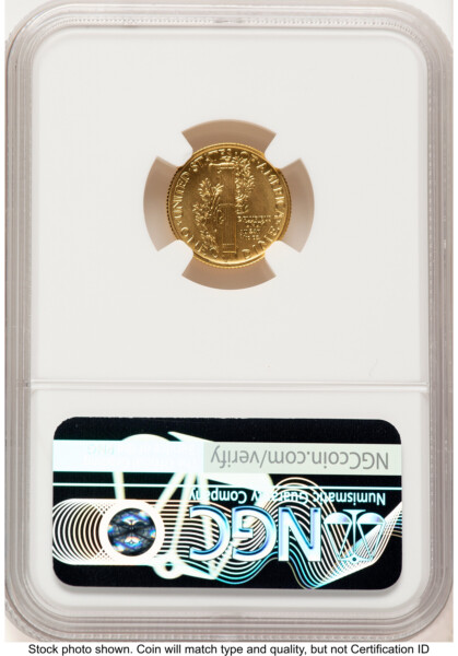 2016-W 10C Mercury Dime 100th Anniversary Gold Centennial  Brown Label 70 NGC