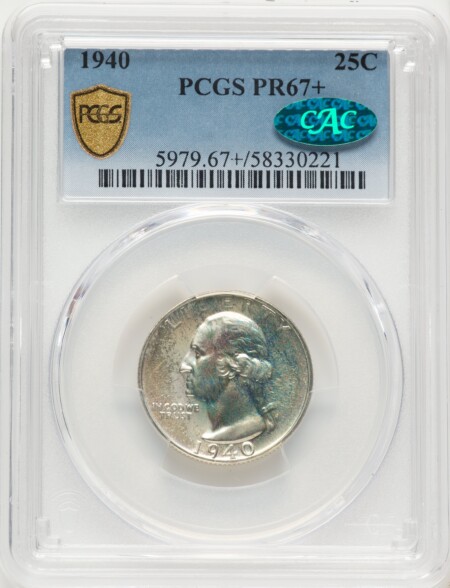 1940 25C CAC PCGS Secure PCGS Plus 67 PCGS
