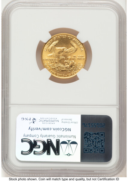 1989 Gold Eagle 1/4 oz Brown Label 70 NGC