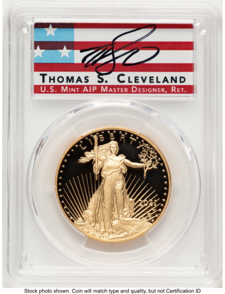 2021-W Type 2 Proof Gold Eagle 1 oz FDI Thomas Cleveland Americana 70 PCGS