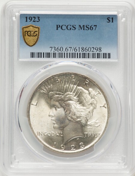 1923 S$1 PCGS Secure 67 PCGS