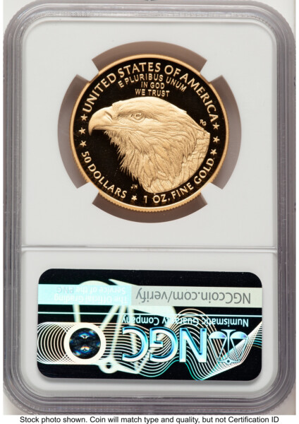 2025-W Proof Gold Eagle 1 oz ER Mike Castle 70 NGC