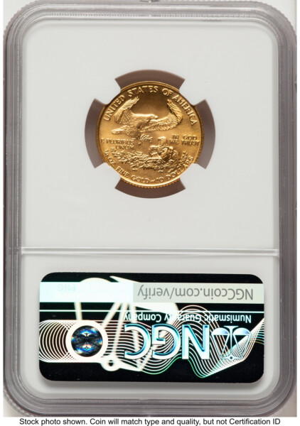 1988 Gold Eagle 1/4 oz Brown Label 70 NGC