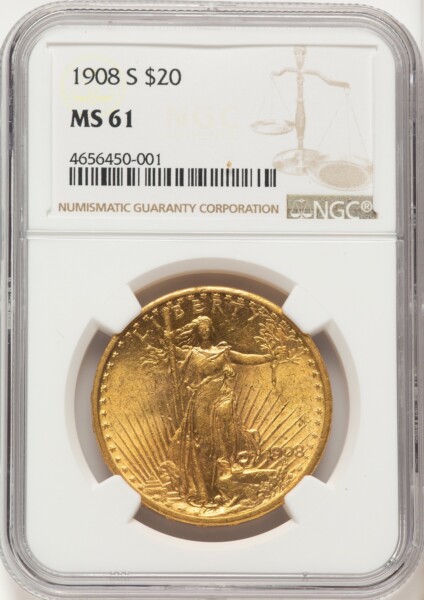 1908-S $20 61 NGC