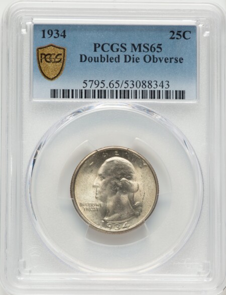 1934 Doubled Die Obverse PCGS Secure 65 PCGS