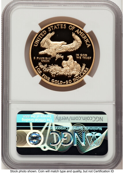 2017-W Proof Gold Eagle 1 oz John Mercanti 70 NGC