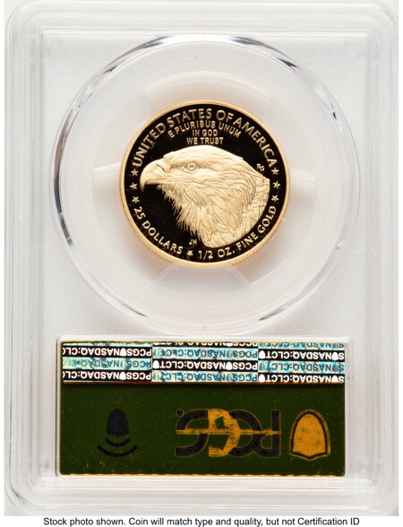 2021-W Type 2 Proof Gold Eagle 1/2 oz FDI Gold Foil 70 PCGS