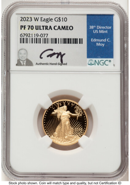 2023-W Proof Gold Eagle 1/4 oz Ed Moy 70 NGC
