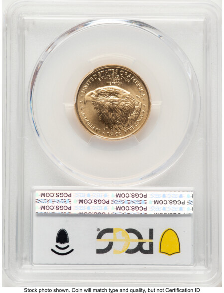 2021-W TY2 Gold Eagle 1/4 oz Unfinished Proof Dies Blue Gradient 69 PCGS
