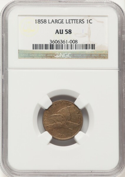 1858 1C Large Letters Flying Eagle 58 NGC