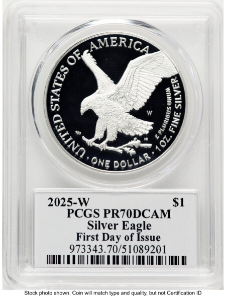2025-W Proof Silver Eagle 1 oz FDI David Hall 70 PCGS