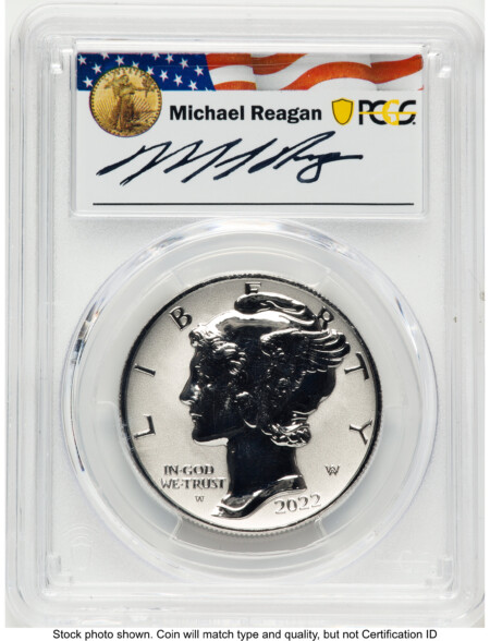 2022-W Palladium Eagle 1 oz, REV PR Reagan Legacy Series Michael Reagan 70 PCGS