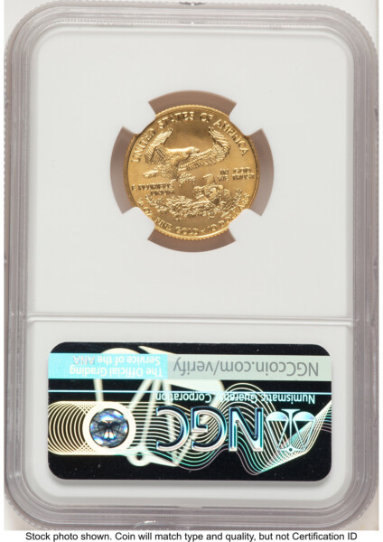 1995 Gold Eagle 1/4 oz Brown Label 70 NGC