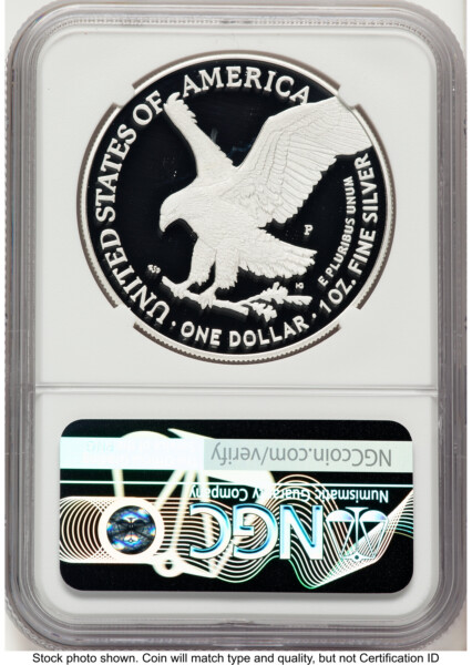 2025-P Proof Silver Eagle Privy U.S. Marine Corps 250th Anniversary 1 oz AR Jeff Garrett Red Book 70 NGC