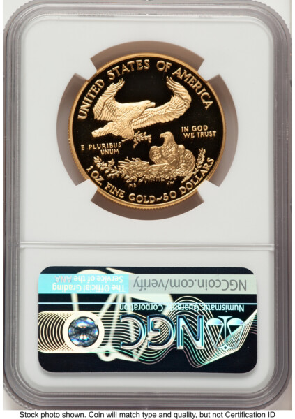 2003-W Proof Gold Eagle 1 oz John Mercanti 70 NGC
