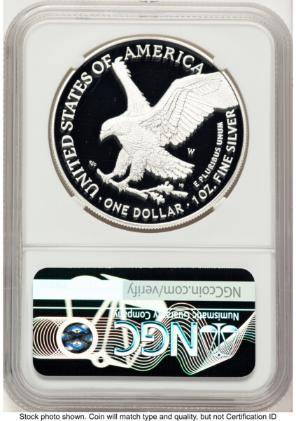 2025-W Proof Silver Eagle Privy Laser Engraved 1 oz FDI Jeff Garrett Red Book 70 NGC