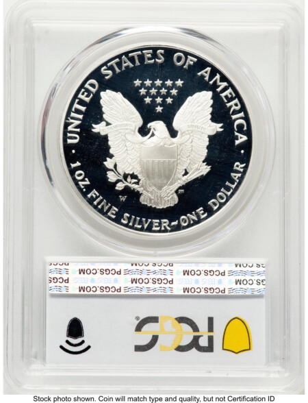 1995-W Proof Silver Eagle 1 oz Blue Gradient 69 PCGS