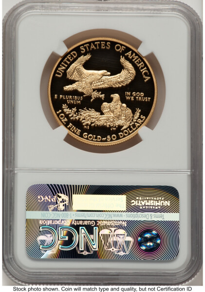 2016-W Proof Gold Eagle 1 oz FDI Elizabeth Jones Washington DC 70 NGC