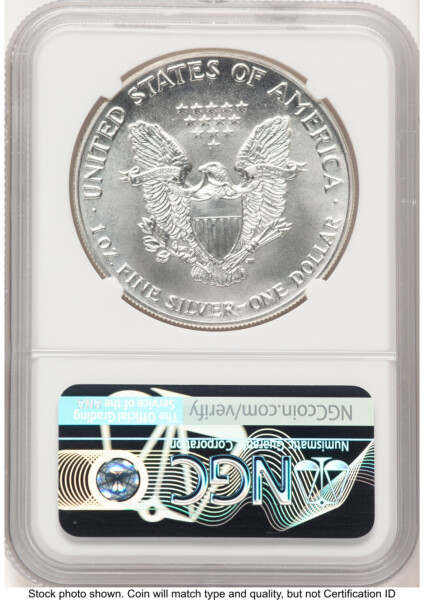 1987 Silver Eagle John Mercanti 70 NGC