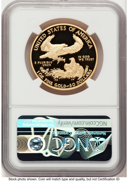 2010-W Proof Gold Eagle 1 oz John Mercanti 70 NGC