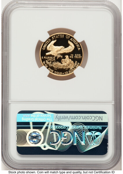 1995-W Proof Gold Eagle 1/4 oz John Mercanti 70 NGC