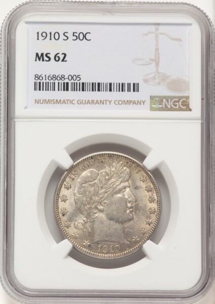 1910-S 50C 62 NGC