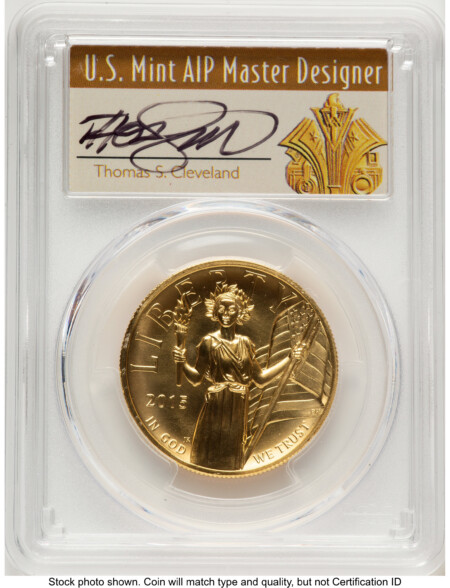 2015-W G$100 American Liberty High Relief FS Thomas Cleveland Art Deco 70 PCGS