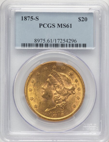1875-S $20 61 PCGS