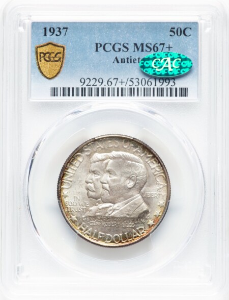 1937 50C Antietam, MS CAC PCGS Secure PCGS Plus 67 PCGS