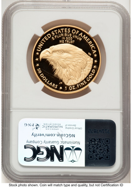 2024-W Proof Gold Eagle 1 oz ER John Mercanti 70 NGC