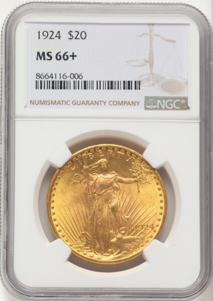 1924 $20 Saint NGC Plus 66 NGC
