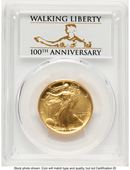 2016-W 50C Walking Liberty 100th Anniversary Gold Centennial  FS 100th Anniversary 70 PCGS