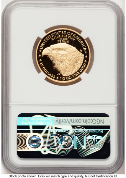 2021-W Type 2 Proof Gold Eagle 1/2 oz FDI Mike Castle 70 NGC