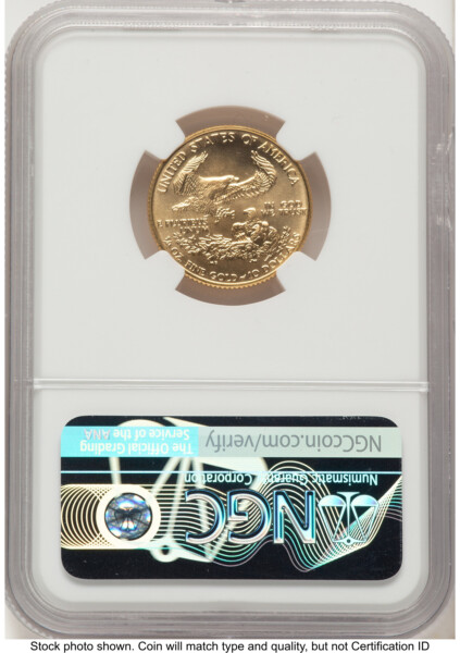 1990 Gold Eagle 1/4 oz Ed Moy 70 NGC