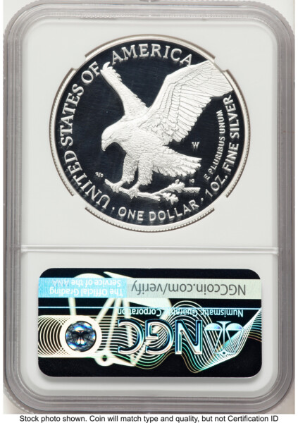 2021-W TY2 Proof Silver Eagle 1 oz ER Eagle 35th Anniversary Label 70 NGC