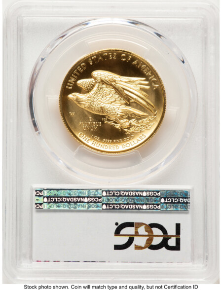 2015-W G$100 American Liberty High Relief 1.00 oz FS Bunting Flag 70 PCGS