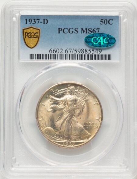 1937-D 50C CAC PCGS Secure 67 PCGS
