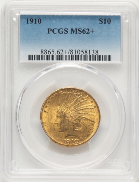 1910 $10 PCGS Plus 62 PCGS