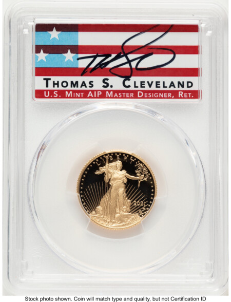 2021-W Type 2 Proof Gold Eagle 1/4 oz FDI Thomas Cleveland Americana 70 PCGS