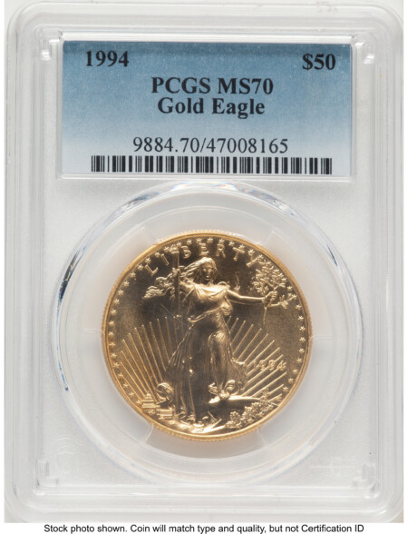 1994 Gold Eagle 1 oz Blue Gradient 70 PCGS