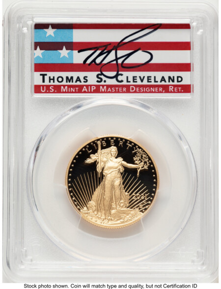 2021-W Type 2 Proof Gold Eagle 1/2 oz FDI Thomas Cleveland Americana 70 PCGS