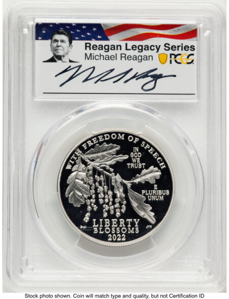 2022-W Proof Platinum Eagle 1 oz AR Reagan Legacy Series Michael Reagan Picture 70 PCGS